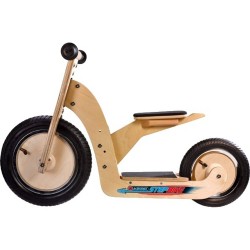 Acrobat StepBike loopfiets hout 2-in-1 Junior Bruin