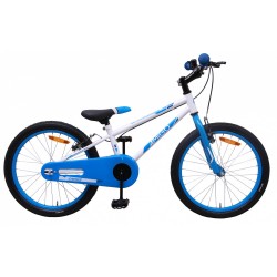 AMIGO Cross 20 Inch 24 cm Jongens V-Brakes Wit/Blauw
