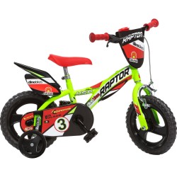 Dino Jongensfiets Raptor 12 Inch 21 cm Jongens Doortrapper Lichtgeel/Rood