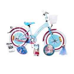 Volare Kinderfiets Disney Frozen II - 18 inch - Blauw/Paars - Inclusief fietshelm & accessoires