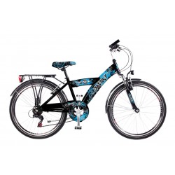 Abrar Beat 24 inch jongensfiets Blue/Black 6SP