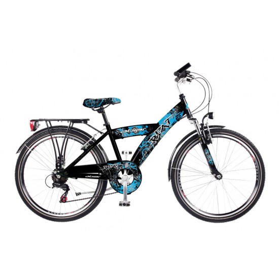 Abrar Beat 24 inch jongensfiets Blue/Black 6SP