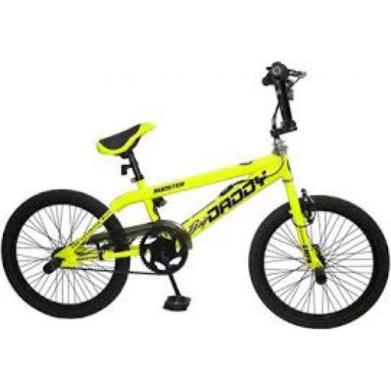 Abrar Big Daddy Rooster 20 inch BMX Freestyle fiets Zwart/Geel