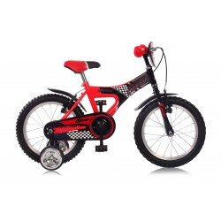 Abrar Rocky Boy 12 inch jongensfiets Black/Red (freewiel + 2 handremmen)