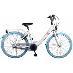 Bike Fun 26PM25 Pure 26 inch meisjesfiets Wit/Blauw