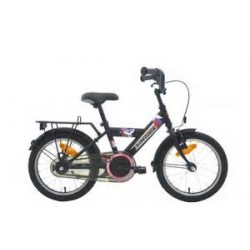 Bike Fun Air Force 18 inch jongensfiets Matzwart/Rood