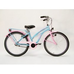 Bike Fun Crazy Cruiser 24 inch meisjesfiets N3 Blauw/Roze