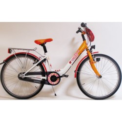 Bike Fun Girls Fun 24 inch meisjesfiets Wit/Oranje