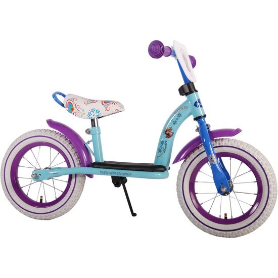 Cars Frozen 12 inch metalen loopfiets met luchtbanden Lichtblauw
