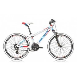 Shockblaze Warrior 24 inch mountainbike 32cm 21SP Wit Blauw