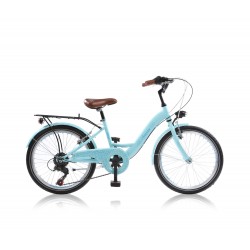 Wings Amazone 22 inch meisjesfiets Blue Shimano 6 derailleur